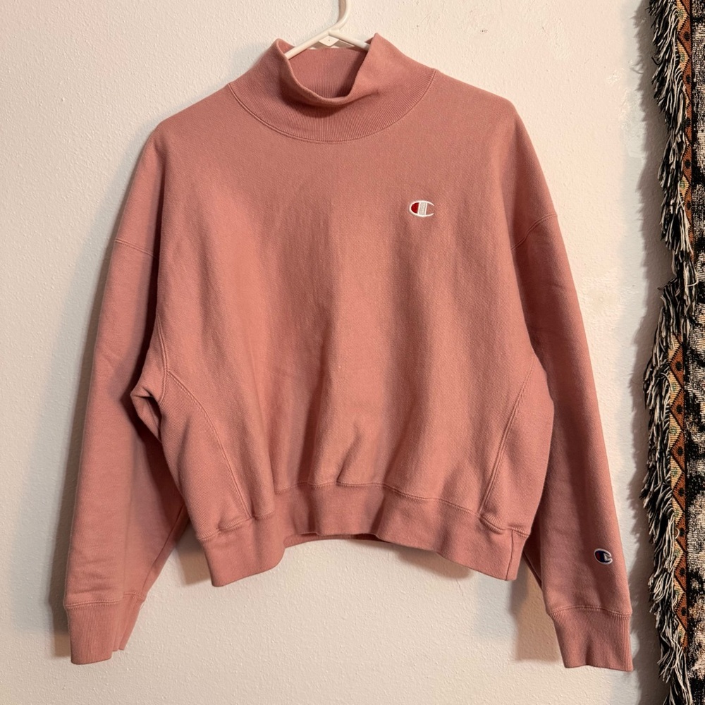 Champion • Blush mock-Neck Crewneck • Women’s Small